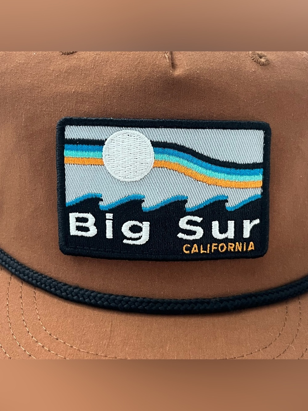 Big Sur California Patch The Game Brown Rope Hat - Picture 2 of 7